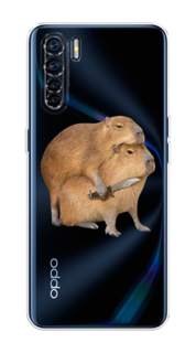 Чехол на Oppo A91/Reno 3 "Капибара с ножом" Case Place