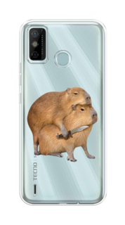 Чехол на Tecno Spark 6 Go "Капибара с ножом" Case Place