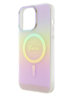 Чехол Guess для iPhone 15 Pro Max с MagSafe Hard Iridescent Pink