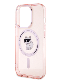 Чехол Karl Lagerfeld для iPhone 15 Pro с MagSafe NFT Choupette Hard Pink