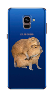 Чехол на Samsung Galaxy A8 2018 "Капибара с ножом" Case Place