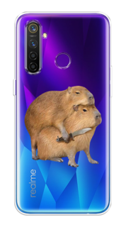 Чехол на Realme 5 Pro "Капибара с ножом" Case Place