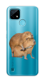 Чехол на Oppo Realme C21 "Капибара с ножом" Case Place