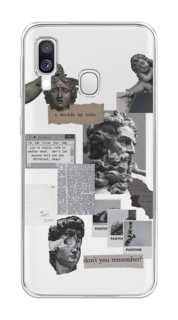 Чехол на Samsung Galaxy A40 "Коллаж греческие скульптуры" Case Place