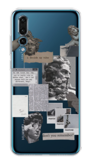 Чехол на Huawei P20 Pro "Коллаж греческие скульптуры" Case Place