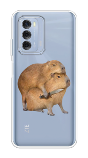 Чехол на ZTE Blade V40 "Капибара с ножом" Case Place
