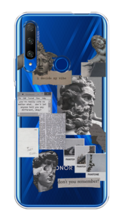Чехол на Huawei Honor 9X Premium "Коллаж греческие скульптуры" Case Place