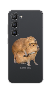 Чехол на Samsung Galaxy S23 5G "Капибара с ножом" Case Place