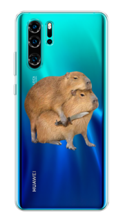 Чехол на Huawei P30 Pro "Капибара с ножом" Case Place