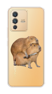 Чехол на Vivo V23 "Капибара с ножом" Case Place