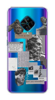 Чехол на Vivo V17/Y9s "Коллаж греческие скульптуры" Case Place