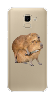 Чехол на Samsung Galaxy J6 2018 "Капибара с ножом" Case Place