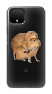 Чехол на Google Pixel 4 "Капибара с ножом" Case Place