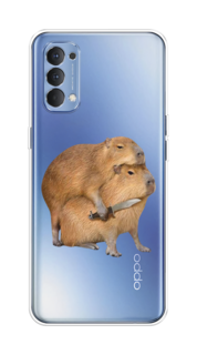 Чехол на Oppo Reno 4 4G "Капибара с ножом" Case Place
