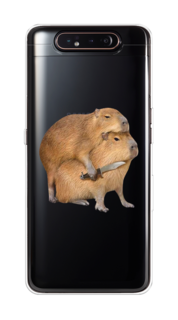 Чехол на Samsung Galaxy A80 "Капибара с ножом" Case Place