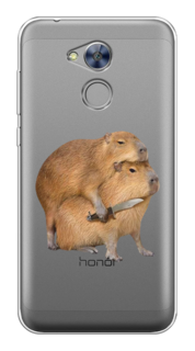 Чехол на Honor 6A "Капибара с ножом" Case Place