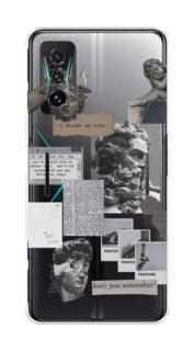 Чехол на Xiaomi Redmi K50 GE/Poco F4 GT "Коллаж греческие скульптуры" Case Place