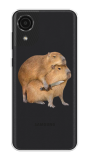 Чехол на Samsung Galaxy A03 Core "Капибара с ножом" Case Place