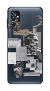Чехол на Samsung Galaxy M52 "Коллаж греческие скульптуры" Case Place