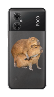 Чехол на Xiaomi Poco M4 5G "Капибара с ножом" Case Place