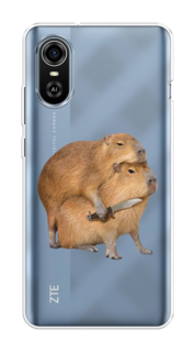 Чехол на ZTE Blade A31 Plus "Капибара с ножом" Case Place