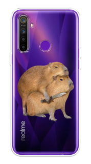 Чехол на Realme 5 "Капибара с ножом" Case Place