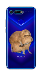 Чехол на Honor V20 "Капибара с ножом" Case Place