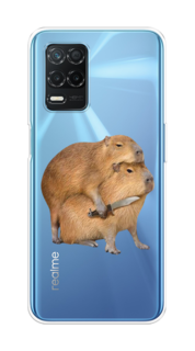 Чехол на Realme 8 5G/Narzo 30 5G "Капибара с ножом" Case Place