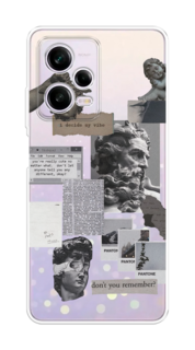 Чехол на Xiaomi Redmi Note 12 Pro 5G "Коллаж греческие скульптуры" Case Place