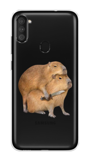 Чехол на Samsung Galaxy A11/M11 "Капибара с ножом" Case Place