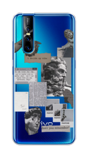 Чехол на Vivo V15 Pro "Коллаж греческие скульптуры" Case Place