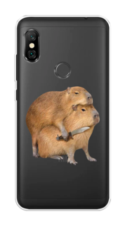 Чехол на Xiaomi Redmi Note 6 Pro "Капибара с ножом" Case Place