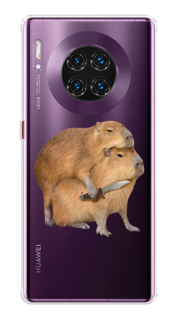 Чехол на Huawei Mate 30 Pro "Капибара с ножом" Case Place