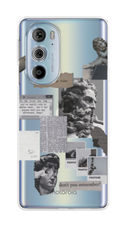 Чехол на Motorola Edge 30 Pro "Коллаж греческие скульптуры" Case Place