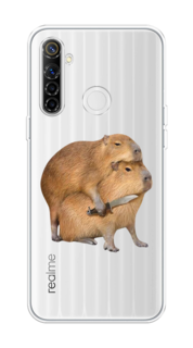 Чехол на Realme 6i "Капибара с ножом" Case Place