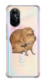 Чехол на Honor V40 Lite/Huawei Nova 8 "Капибара с ножом" Case Place