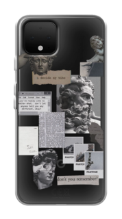 Чехол на Google Pixel 4 "Коллаж греческие скульптуры" Case Place