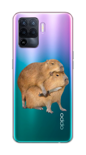 Чехол на Oppo Reno 5 Lite "Капибара с ножом" Case Place