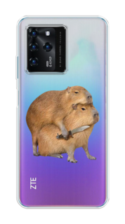 Чехол на ZTE Blade V30 "Капибара с ножом" Case Place