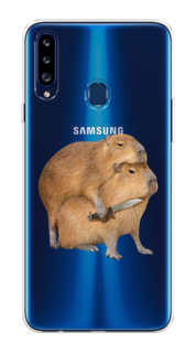 Чехол на Samsung Galaxy A20s "Капибара с ножом" Case Place