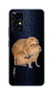 Чехол на Infinix Zero X Pro "Капибара с ножом" Case Place
