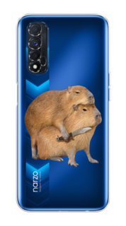 Чехол на Oppo Realme 7 "Капибара с ножом" Case Place