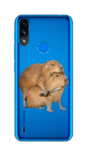 Чехол на Lenovo K13/Motorola Moto E7 Power "Капибара с ножом" Case Place