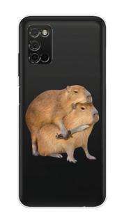 Чехол на Samsung Galaxy A03s "Капибара с ножом" Case Place