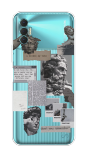 Чехол на Tecno Spark 8P "Коллаж греческие скульптуры" Case Place