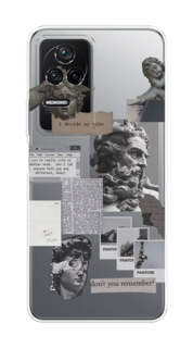 Чехол на Xiaomi Poco F4/Redmi K40S "Коллаж греческие скульптуры" Case Place