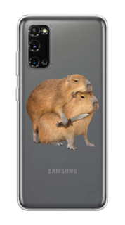 Чехол на Samsung Galaxy S20 "Капибара с ножом" Case Place