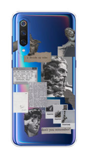 Чехол на Xiaomi Mi 9 "Коллаж греческие скульптуры" Case Place