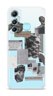 Чехол на Infinix HOT 11 Helio G70 64 GB "Коллаж греческие скульптуры" Case Place