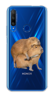 Чехол на Huawei Honor 9X Premium "Капибара с ножом" Case Place